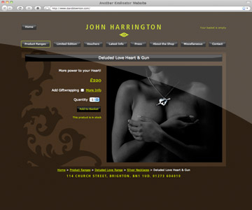 John Harrington Jewellery - Kralinator Web Design